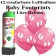 Ballons und Helium Mini Set zu Geburt, Babyparty, Taufe, Junge, Baby Footprints, rosa mit Einwegbehälter