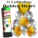 Ballons und Helium Mini Set, Golden Heart mit Einwegbehälter