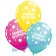 12 Stück bunte Happy Birthday Luftballons mit Helium-Einwegflasche