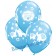 12 Stück hellblaue Hurra, ein Junge Luftballons mit Helium-Einwegflasche