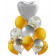 11 Stück Luftballons Silver Heart mit Helium-Einwegflasche