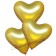 10 Stück goldene Herzluftballons, groß mit Helium-Einwegflasche