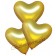 10 Stück goldene Herzluftballons, groß mit Helium-Einwegflasche
