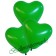10 Stück grüne Herzluftballons, groß mit Helium-Einwegflasche