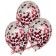 25 Stück Konfetti-Luftballons in Rot mit Helium-Einwegflasche