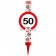 Eisfontäne Verkehrsschild 50, Dekoration zum 50. Jubiläum und Geburtstag