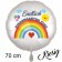 Endlich Kindergarten Kind. Luftballon in Satin-Weiß, 70 cm, inklusive Helium