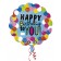 Runder Luftballon, Happy Birthday to You, zum Geburtstag, Ballon ohne Helium