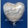 Luftballon aus Folie, Folienballon Herz, Just Married, holografisch,ohne Helium