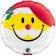 Folienballon Smiley Santa, ohne Helium/Ballongas