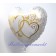 Hochzeitsballon, Luftballon zur Hochzeit, Herzballon verschlungene Herzen in gold