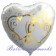 Folienballon, Verschlungene Herzen, Gold