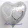 Hochzeitsballon, Luftballon zur Hochzeit, Herzballon verschlungene Herzen in silber