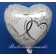 Luftballon aus Folie, Folienballon Herz, Verschlungene Herzen, silber