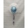 Deko Bubbles Luftballon Blau mit Helium Ballongas