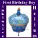 Luftballon zum ersten Geburtstag mit Helium Ballongas, First Birthday Boy