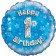 Luftballon aus Folie zum 1. Geburtstag, Happy 1st Birthday Blue