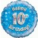 Luftballon aus Folie zum 10. Geburtstag, blauer Rundballon, Junge, Zahl 10, inklusive Ballongas