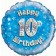 Luftballon aus Folie zum 10. Geburtstag, blauer Rundballon, Junge, Zahl 10, inklusive Ballongas