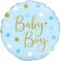 Folienballon Sparkling Baby Boy, Dots holo