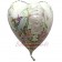 D Folienballon Heart Flowers Bouquet inklusive Helium