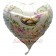 Heart Flowers Bouquet, 3D Folienballon zur Hochzeit