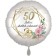 folienluftballon aus Folie, Satin de Luxe, weiß, Goldene Hochzeit, 50 Jahre glücklich verheiratet