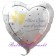 Alles Gute zur Hochzeit Herz, Luftballon aus Folie mit Helium