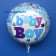 Luftballon aus Folie, Baby Boy, holografisch mit Helium