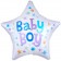 Baby Boy Star Luftballon aus Folie mit Helium