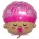 Luftballon mit Helium zu Geburt und Taufe eines Mädchens: Baby Girl Head