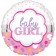Baby Girl Muschel, Luftballon aus Folie mit Helium
