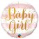 Baby Girl Pink Stripes Luftballon aus Folie mit Helium