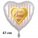 Beste Oma aller Zeiten Herzluftballon aus Folie, 43 cm, satinweiß, mit Ballongas-Helium