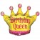 Birthday Queen Luftballon zum Geburtstag, ohne Helium