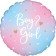 Boy or Girl Luftballon zur Gender Reveal Party, Luftballon aus Folie ohne Helium