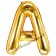 Luftballon Buchstabe A, gold, 35 cm