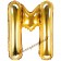 Luftballon Buchstabe M, gold, 35 cm