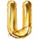 Luftballon Buchstabe U, gold, 35 cm