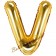 Luftballon Buchstabe V, gold, 35 cm