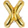 Luftballon Buchstabe X, gold, 35 cm