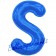 Großer Buchstabe S Luftballon aus Folie in Blau