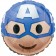Captain America Emoticon Luftballon aus Folie