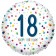 Luftballon aus Folie mit Helium, Confetti Birthday 18, zum 18. Geburtstag