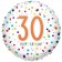 Luftballon zum 30. Geburtstag, Confetti Birthday 30, ohne Helium-Ballongas