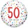 Luftballon zum 50. Geburtstag, Confetti Birthday 50, ohne Helium-Ballongas