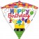 Diamonz Luftballon aus Folie Happy Birthday Baustelle inklusive Helium, Frontansicht