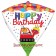 Happy Birthday Baustelle Diamonz Folienballon, heliumgefüllt, Rückansicht