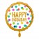 Geburtstags-Luftballon, Happy Birthday, Flowers mit Helium