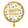Geburtstags-Luftballon, Happy Birthday, Flowers mit Helium